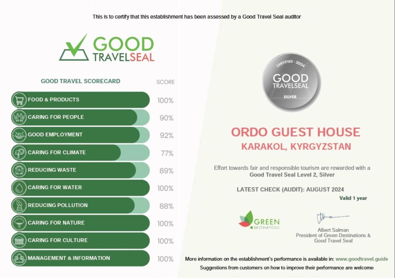 Ordo Hotel Karakol Esterno foto